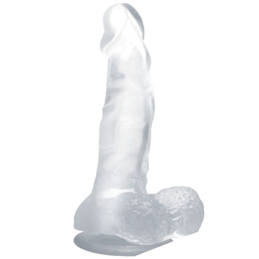 Baile Dildo Realístico Com Ventosa e Testículos 16.7 cm Transparente
