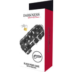 Darkness Gaiola de Castidade de Couro Com Fechadura