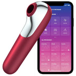 Satisfyer Vibrador y Succionador Dual Love Con Aire Pulsado Rojo