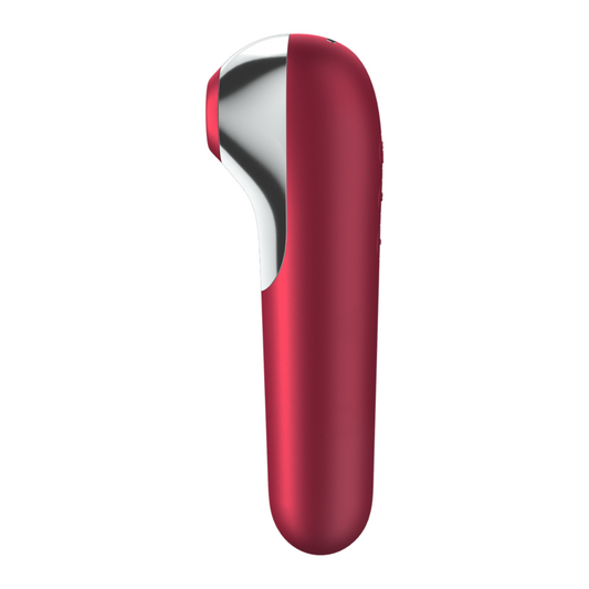 Satisfyer Vibrador y Succionador Dual Love Con Aire Pulsado Rojo