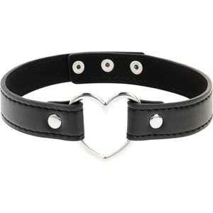 Coquette Chic Desire - Colar de Couro Vegano Acessório de Corao Mulher