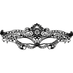 Coquette Chic Desire - Mscara de Renda Preta Fina