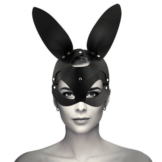 Coquette Chic Desire Mscara de Couro Vegano Com Orelhas de Coelho