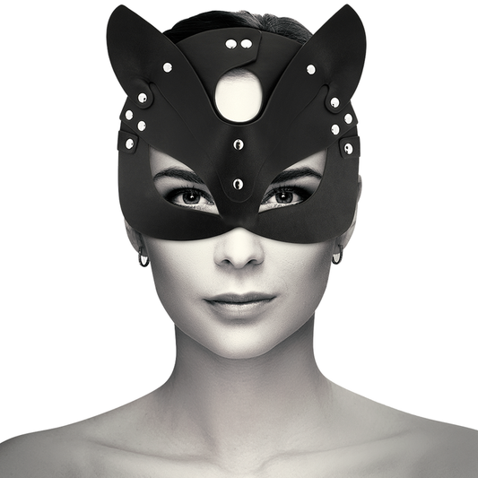 Coquette Chic Desire Mscara de Couro Vegano Com Orelhas de Gato