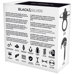 Black&Silver - Anel Recarregável Burton 10 Modos de Vibração