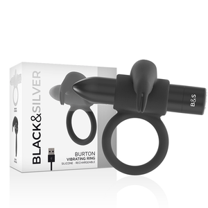 Black&Silver - Burton Ring 10 Modos de Vibração Preto