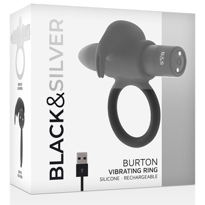 Black&Silver - Burton Ring 10 Modos de Vibração Preto