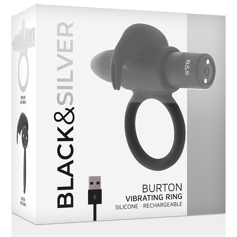 Black&Silver - Burton Ring 10 Modos de Vibração Preto