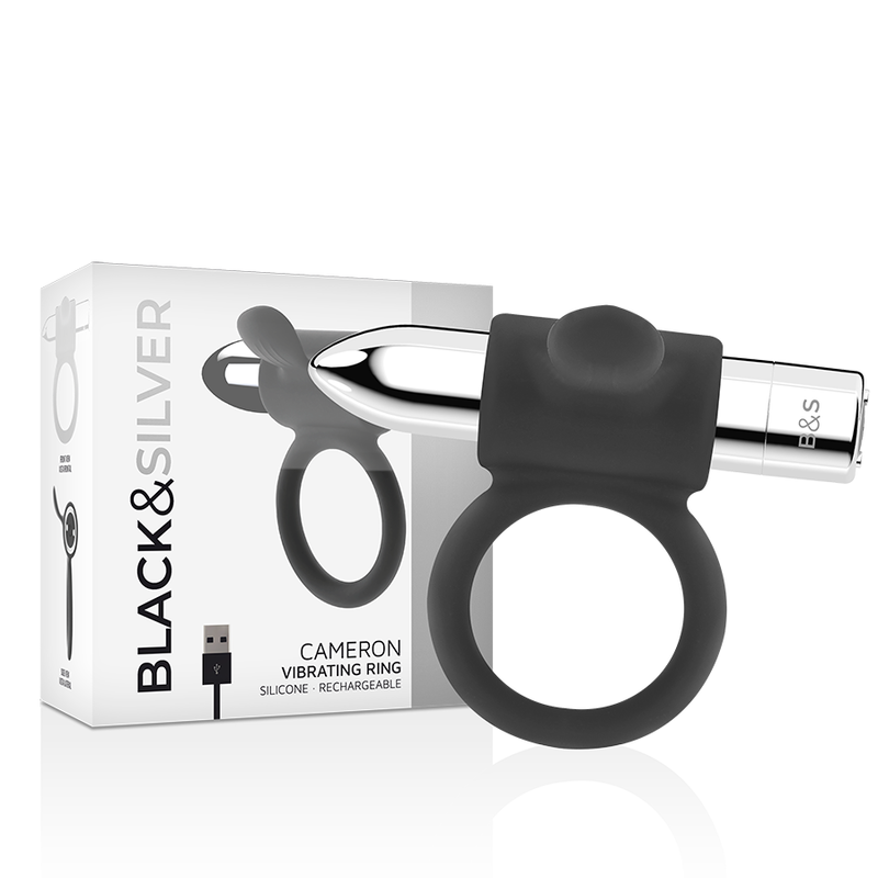 Black&Silver - Anel Recarregável Cameron Prata