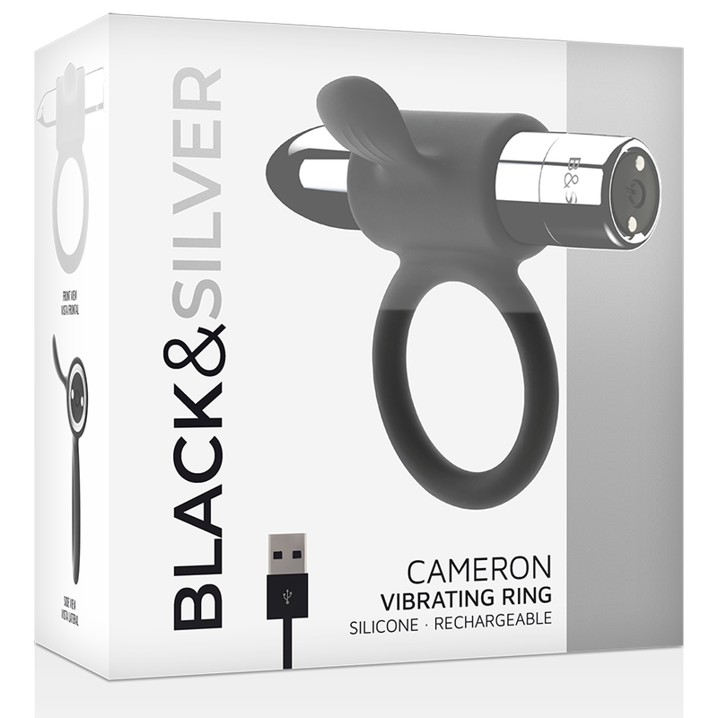 Black&Silver - Anel Recarregável Cameron Prata