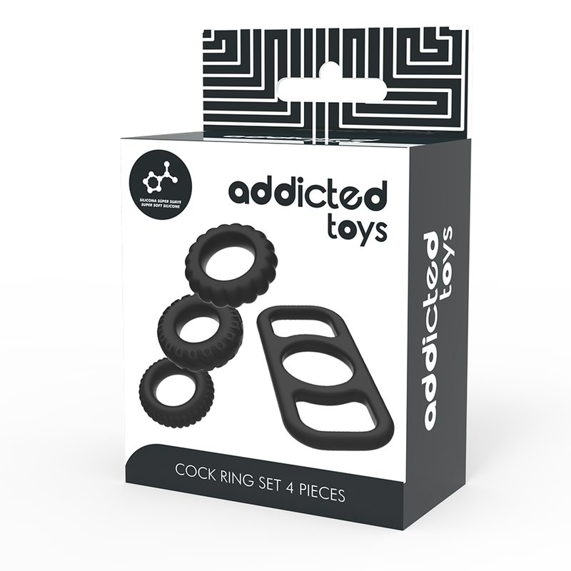 Addicted Toys - Set de Anillos para Pene 4 Piezas