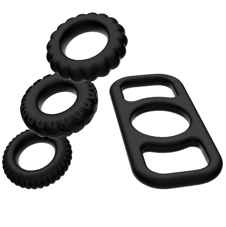 Addicted Toys - Set de Anillos para Pene 4 Piezas