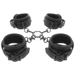 FETISH SUBMISSIVE - CONJUNTO DE ALGEMAS DE MÃOS E TORNOZELO COM FORRO DE NOPRENE