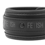 Fetish Submissive - Colar e Algemas de Couro Vegano com Forro de Noprene