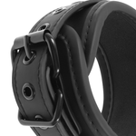 Collar y esposas de cuero vegano con forro de neopreno Fetish Submissive