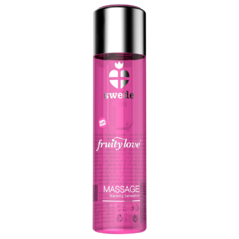 Swede - Fruity Love Efecto Calor Aceite de Masaje Rosa Frambuesa y Ruibarbo 120 ml