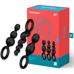 Satisfyer Juego de Plugs Anales 3 Piezas Negro