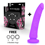 Delta Club Arreio de Brinquedos + Dong Purple Silicone 23 Cm -o- 4.5 Cm