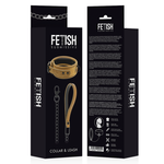 Fetish Submissive Origen Colar Forro de Neoprene Com Corrente