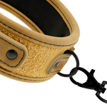 Fetish Submissive Origen Colar Forro de Neoprene Com Corrente