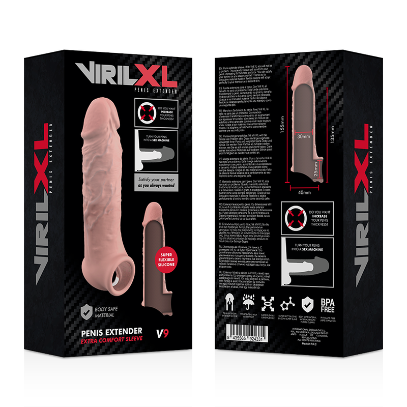 Virilxl Extensión de Pene Natural de Silicona Líquida V9