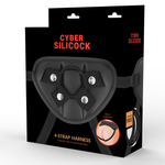 Cyber Silicock Arnês de Cinta Com 3 Anéis Grátis