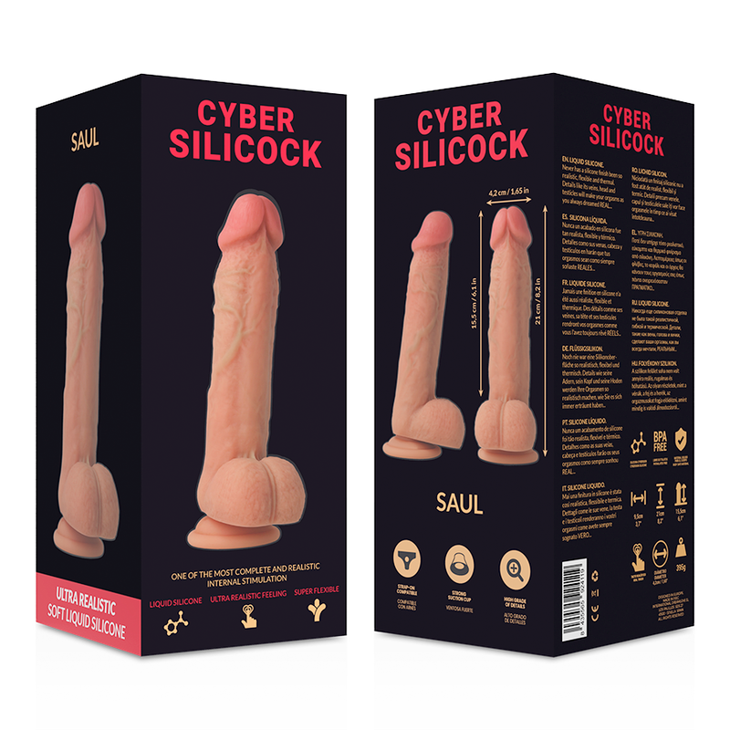 Cyber Silicock Saul Ultra Realistic Soft Liquid Silicone 21 Cm -o- 4.2 Cm