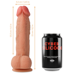 Cyber Silicock Strap-on Saul Silicone Líquido Com 3 Anéis Grtis 15.5 Cm -o- 4.2 Cm
