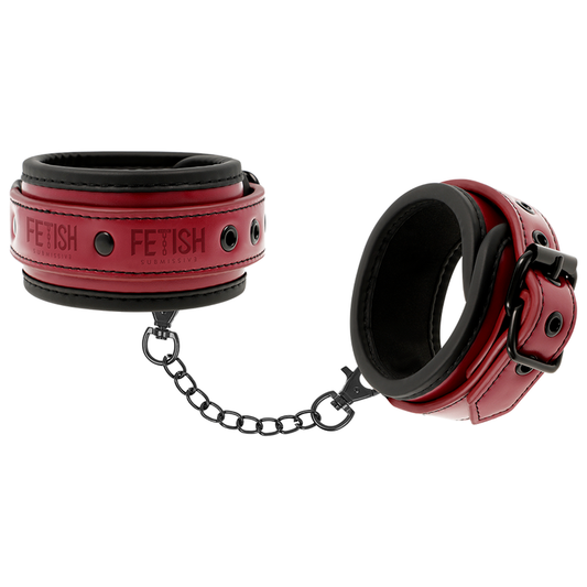 Fetish Submissive Dark Room Algemas de Tornozelo de Couro Vegano com Forro de Neoprene