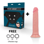 Rockarmy Arnés + Dildo Silicona Líquida Premium Avenger 19 Cm -o- 3.98 Cm