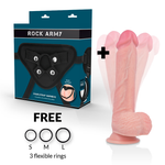 Arnés Rockarmy + Rotador y Vibrador Hawk 22 Cm -o- 4.6 Cm