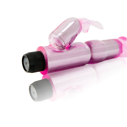 Baile Vibrador Com Estimulador Rosa Ajustável