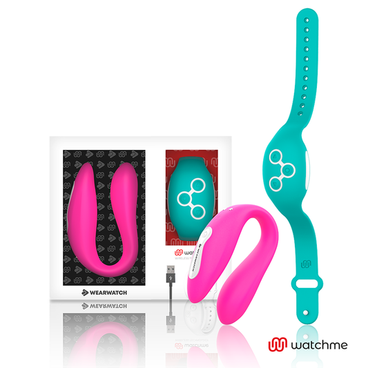 Wearwatch Vibrador Watchme de Tecnología Doble Fucsia / Agua Marina