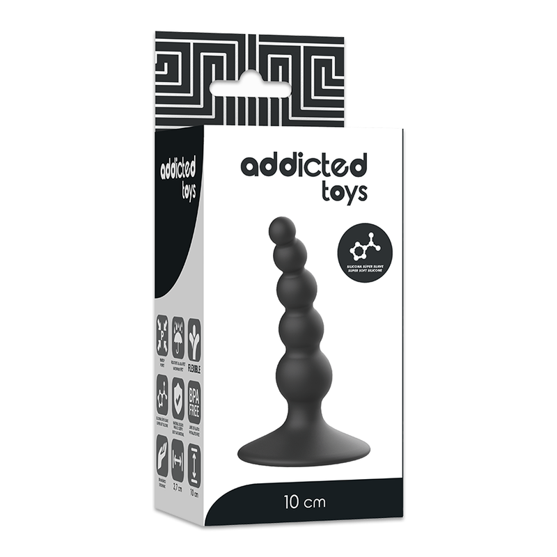 Addicted Toys - Plug Sexual Anal 10 cm Preto