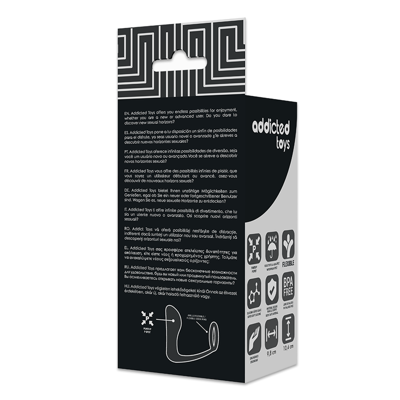 Addicted Toys -Plug Anal Com Anel de Silicone Preto