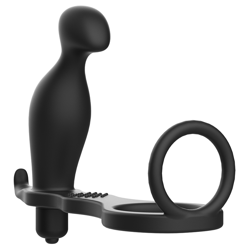 Addicted Toys Plug Anal - Com Anel de Silicone Preto 12 Cm