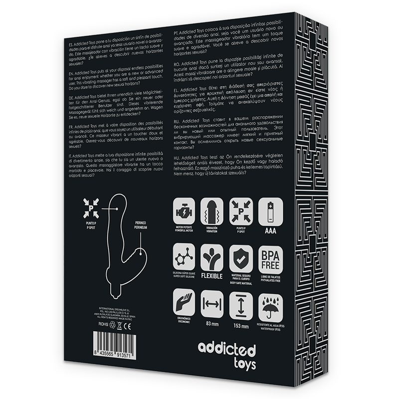 Addicted Toys P-spot Vibe Estimulador Anal de Próstata de Silicone