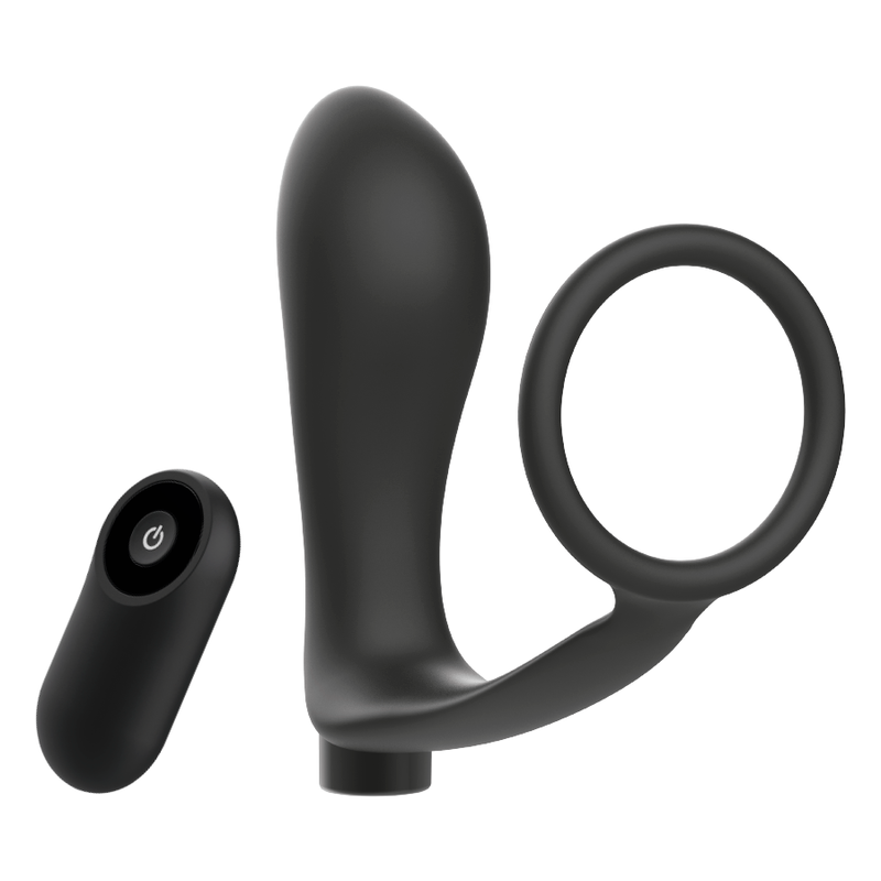 Addicted Toys Anillo para Pene con Control Remoto Plug Anal Negro Recargable