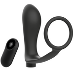 Addicted Toys Anillo para Pene con Control Remoto Plug Anal Negro Recargable