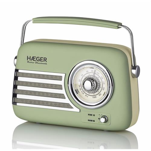 Haeger Rádio Portátil com Bluetooth RETRO