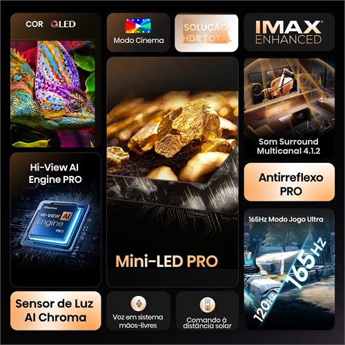 Hisense Smart TV MINI LED 75" UHD 4K 75U8Q