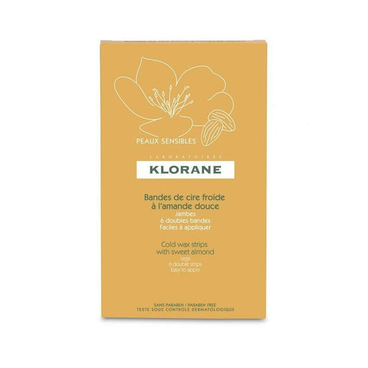 Klorane Bandas de Cera Fría Piernas con Almendras