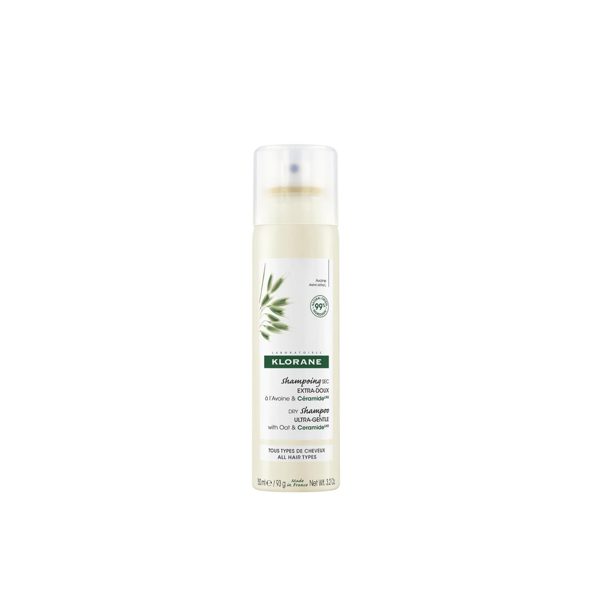 Klorane Champô Seco Ultra-Suave com Leite de Aveia 150ml