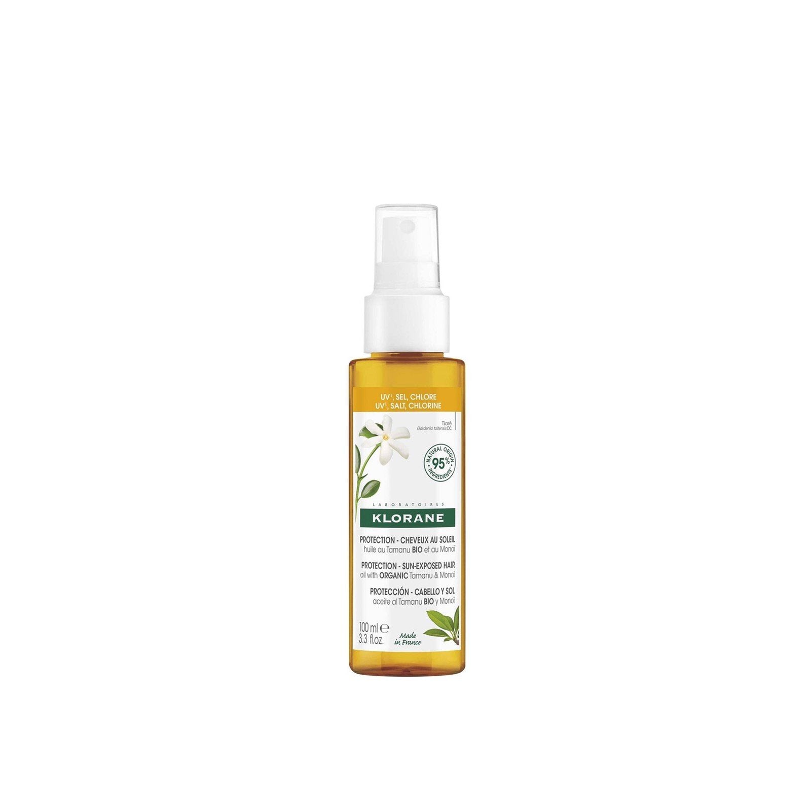 Klorane Protection Sun-Exposed Hair Oil with Tamanu &amp; Monoi 100ml