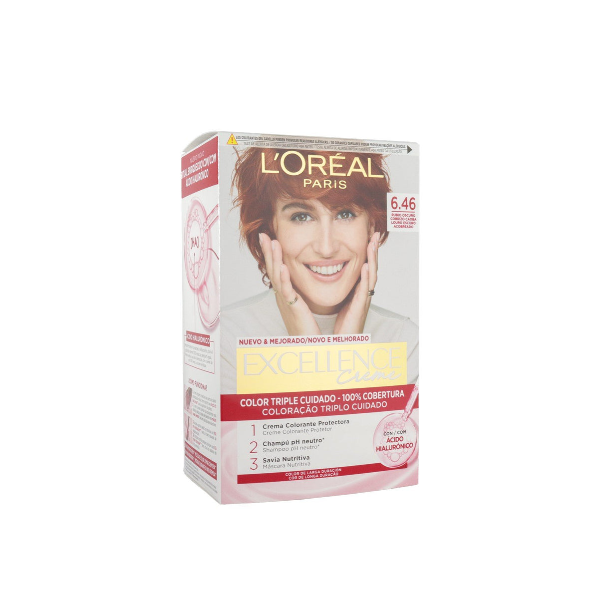 L'Oréal Paris Excellence Creme Coloração Capilar 6.46 Light Copper Red
