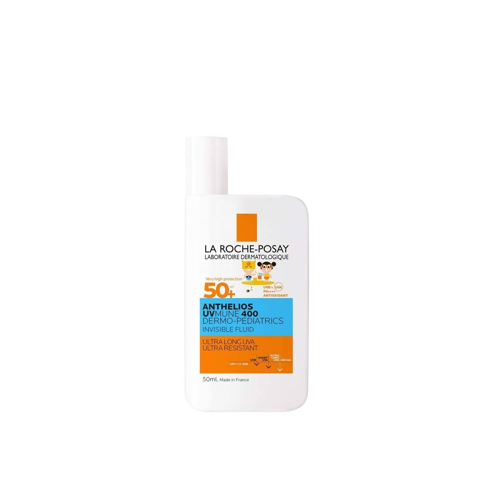 La Roche-Posay Anthelios UVMune 400 Fluido Invisible Dermopediátrico sin Perfume SPF50+ 50ml