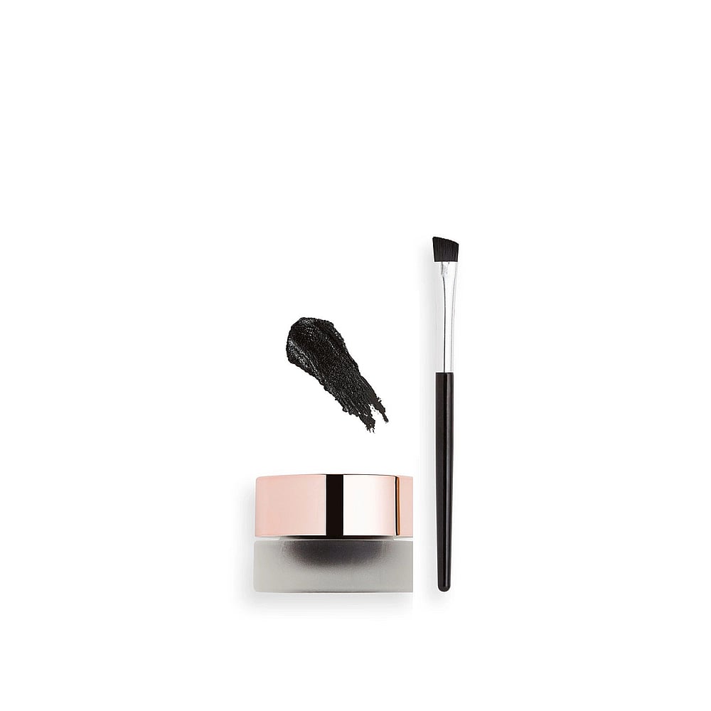 Makeup Revolution Ultra Pigmented Gel Delineador Pot With Precision Angled Pincel Black 3 G