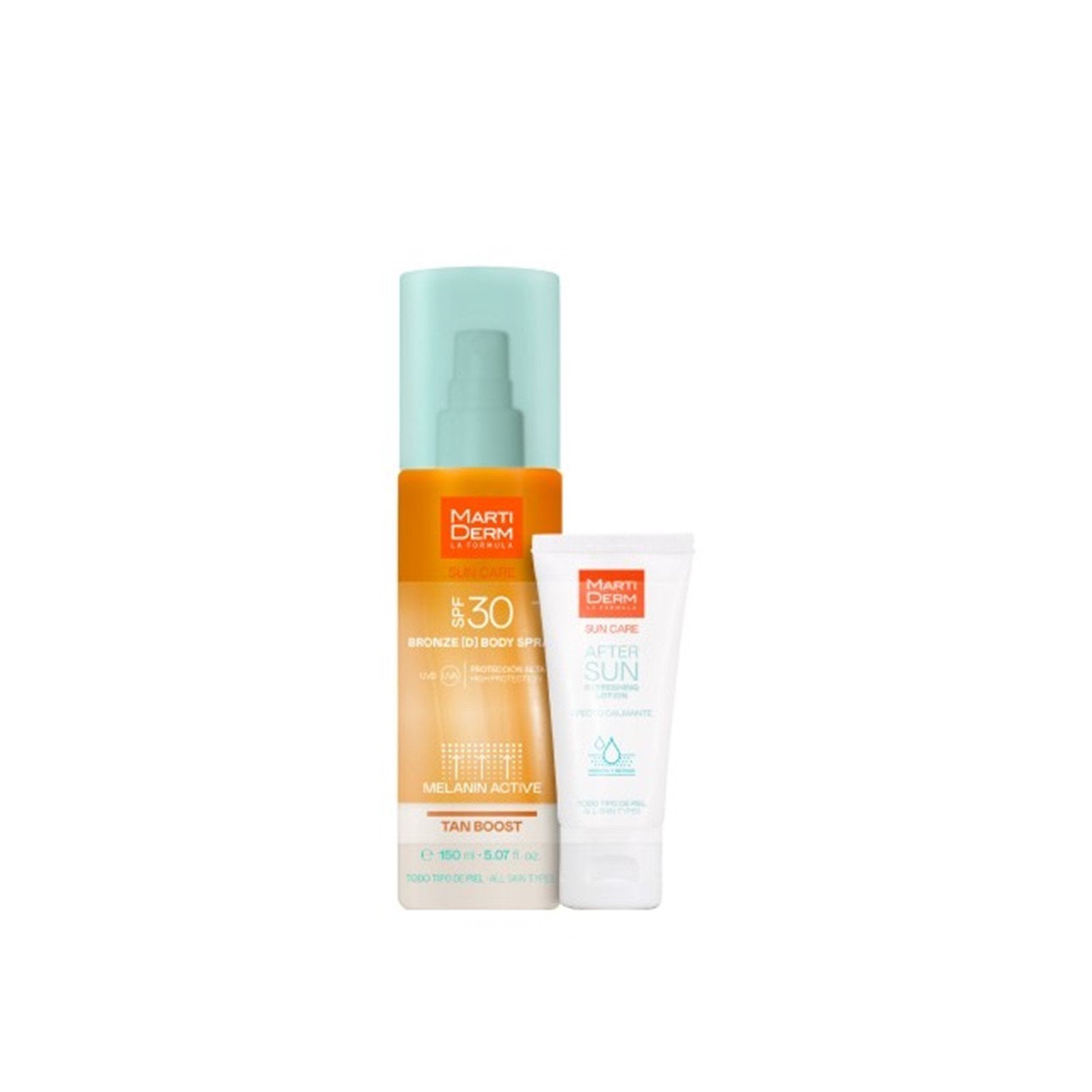 Martiderm Sun Care Bronze (D) Body Spray SPF30 155ml + After-Sun Loción Refrescante 30ml