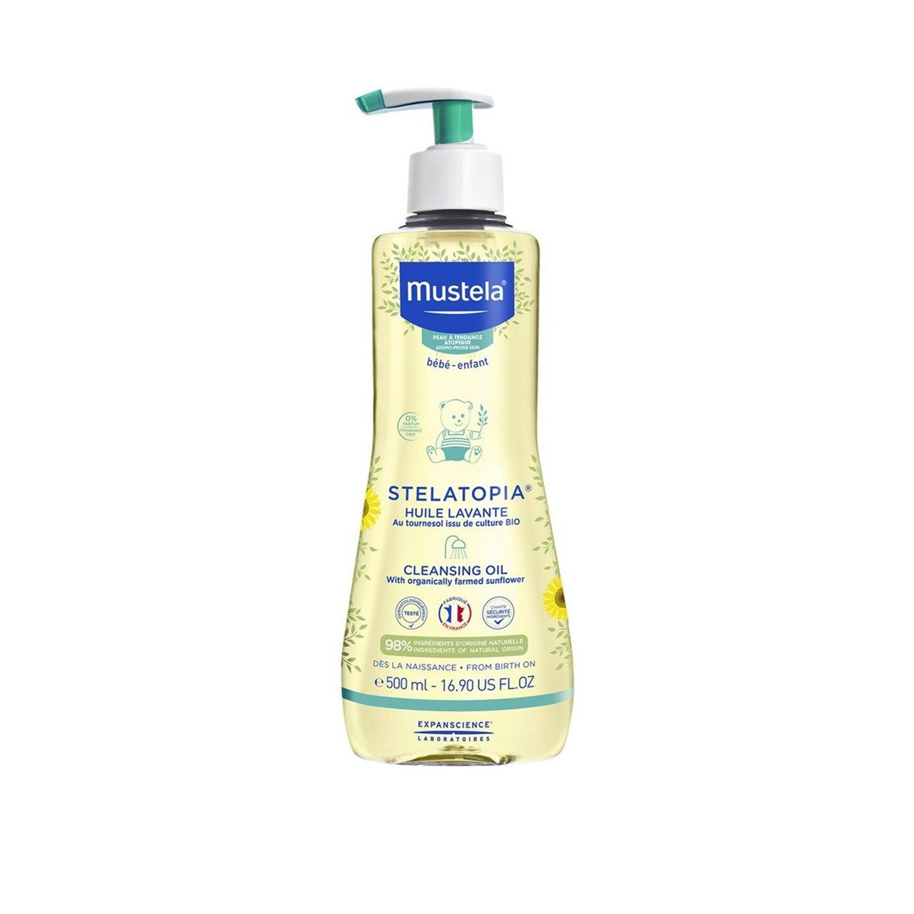 Mustela Stelatopia Aceite Lavante Piel Atópica Sin Perfume 500ml