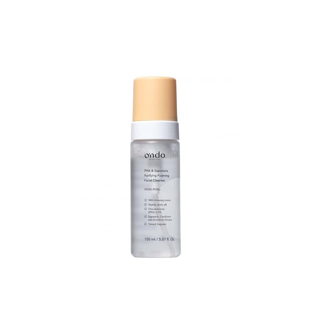 Ondo Beauty 36.5 Pha & Saponaria Purifying Foaming Facial Limpeza Offers Gentle Cleansing, Hydration, And Exfoliation